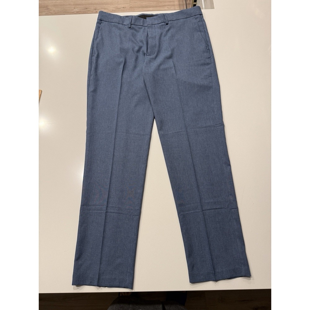 Kenneth Cole Techni-Cole Slim Performance Dress Pants Blue Mens 36x32 Pre-Owned